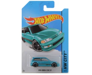 Hot Wheels 2014 New Models 1990 HONDA CIVIC EF HW CITY 30/250 Teal - Picture 1 of 1