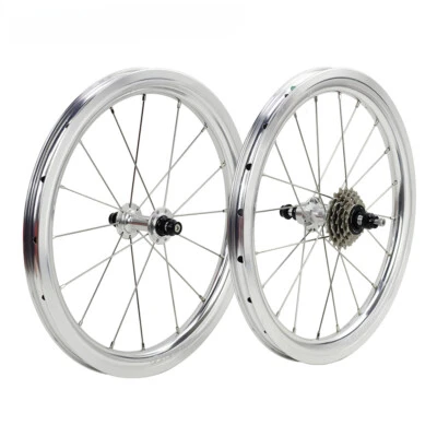 Folding Bike Wheelset 16in Plus 349 U Rim V Brake 74mm 95mm Depth 40mm Wheels  - Image 1 of 4