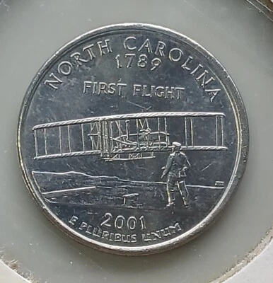 2001 D North Carolina Partial Collar Error Quarter - Image 1 of 2