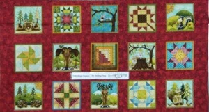 Quilting Patchwork Sewing Fabric Wildlife Animals Panel 60x110cm - Picture 1 of 1