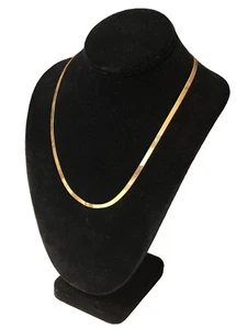 14k Yellow Gold Herringbone Link Chain 20” Necklace Flat Solid 6.36g Signed RCI - Picture 1 of 11