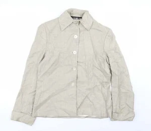 Mark Shale Womens Beige Silk Blend Blazer Size 10 - Picture 1 of 12