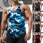 Mens Camo VEST Sleeveless Tank Top Training Gym BodyBuilding Vests Comfy Fit