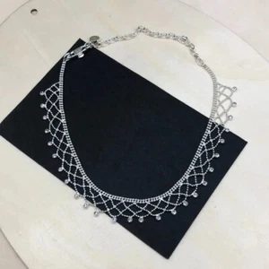 Givenchy formal crystal lace necklace choker or collar, elegant statement bridal - Picture 1 of 5