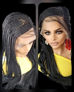 Braided Wig, Micro Million Braids, Feeding cornrows With Box Braids. NWT - Picture 1 of 13