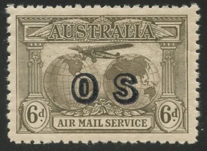 1931 6d AIr Acsc144OS ~Sg139a DULL BROWN K/Smith MNH - Picture 1 of 2
