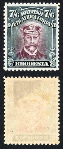 Rhodesia 7/6 Admiral M/M Fresh Colour Cover