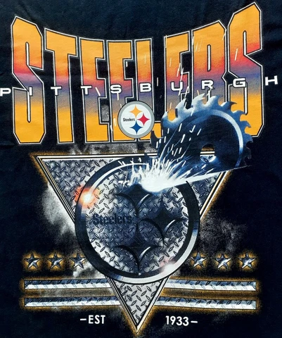Team Apparel * Pittsburgh Steelers Mens Graphic T-Shirt * XL Black Gold NEW Cover