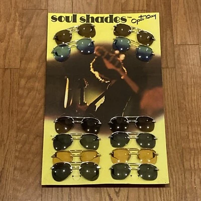 Vintage New Old Stock 80’s Opti-Ray “Soul Shades” Sunglasses Store Display  READ - Image 1 of 4