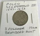 Polen Sigismund lll - Ancient Medieval Silver Coin 19m(1587 - 1632Ad)