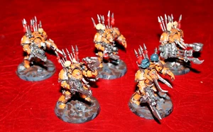 Warhammer 40k Chaos Space Marimes Terminators x 5 (plastic) Painted - Picture 1 of 6