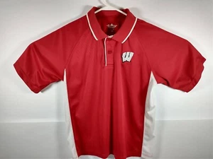 Camisa deportiva Charles River de la Universidad de Wisconsin logotipo bordado mediana - Imagen 1 de 7
