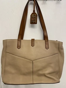 Genuine RALPH LAUREN Large Leather Purse / Tote Bag, EXCELLENT CONDITION! - Picture 1 of 10