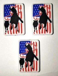 American Rodeo Cowboy Silikon Gummi Fokus Perlen Zum Selbermachen Perlenbar Stifte 3er Set - Bild 1 von 4