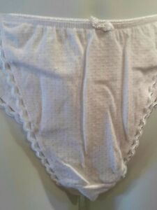 White Cotton blend thong. Size 10-12. New. Cameo