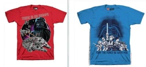 NEW - LEGO STAR WARS boys tee lot of 2! DARTH VADER LUKE SKYWALKER YODA t shirts - Picture 1 of 3