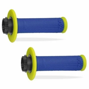 PROGRIP MANOPOLA 708 LOCK ON grip doppia densità motocross enduro BLU GIALLO - Bild 1 von 2