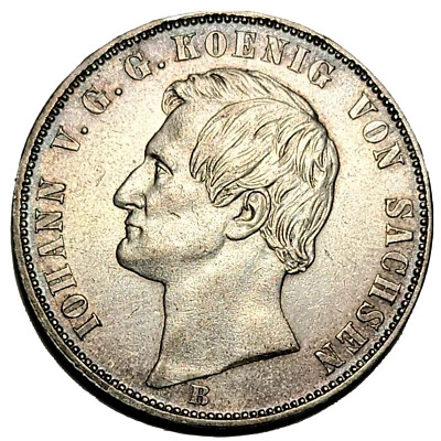 1861-B German States Thaler High Grade UNCIRCULATED  - Image 1 of 2