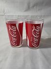 Vintage Coca-Cola Coke Glass 12 oz Drinking Glasses Set of 2
