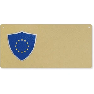 'European Union Shield' Large Wooden Wall Plaque / Door Sign (DP00057444) - Picture 1 of 2