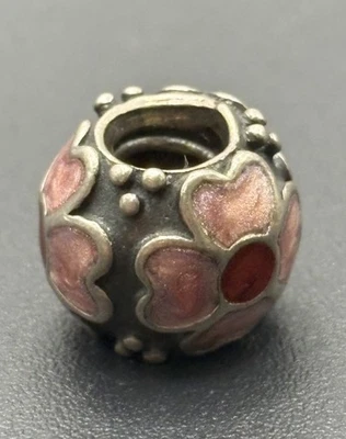 Auténtico Pandora Plata Esterlina Rosa Rojo Margarita Esmalte Dije 925 ALE Z5 Foto 1 de 4
