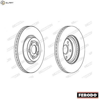 2x BRAKE DISC DDF1315C FOR TOYOTA 2AZ-FSE 2.4L 1CD-FTV 2.0L 1AZ-FE/FSE 2.0L - Image 1 of 4