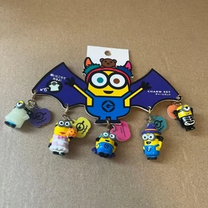 Minion Halloween Charm Set Brilla al Buio USJ Raro Plastica da Collezione - Foto 1 di 5