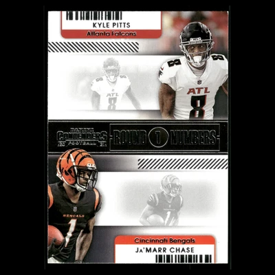 JaMarr Chase/Kyle Pitts #RN-KPI 2021 Panini Contenders Round Numbers Football - Image 1 of 3