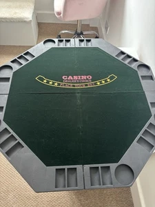 Folding Poker Table Top with Chips - Picture 1 of 4
