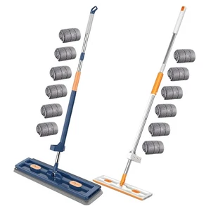 Flachmopp Haushaltsreinigungsgerät großer Flachmopp mit langem Stiel für zweckmäßige - Bild 1 von 30