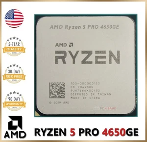 Processeur de bureau AMD Ryzen 5 Pro 4650GE CPU 3,30 GHz socket AM4 100-000000153 R5 - Photo 1/2