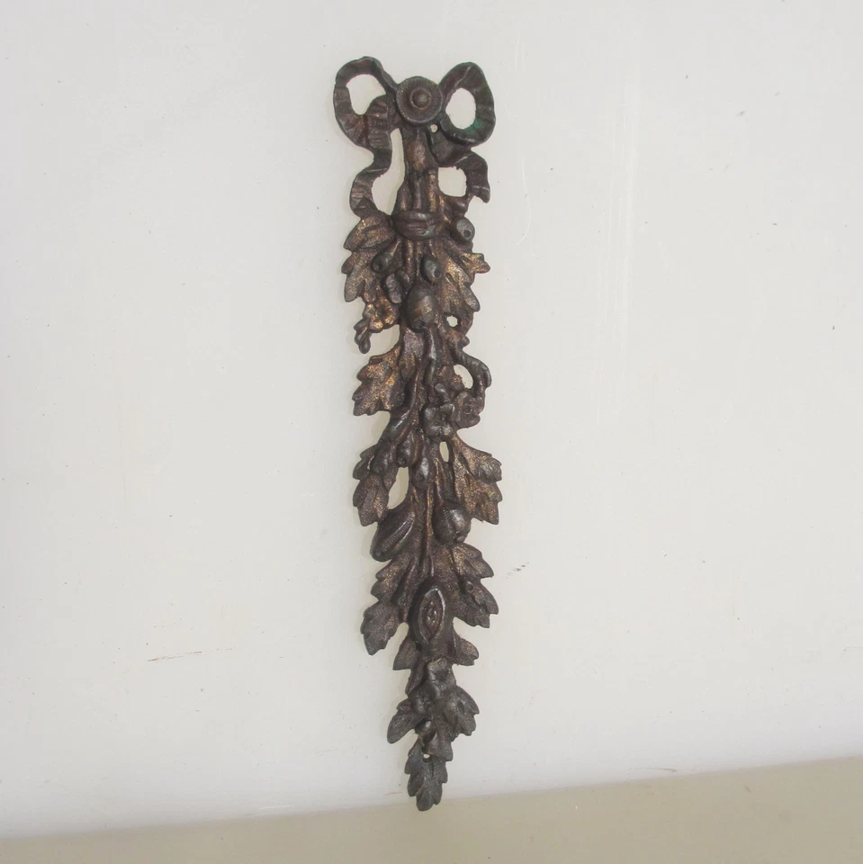 Victorian Brass Ormolu Furniture Hardware Mount French Antique Flower Rococo 7" - Image 1 of 4