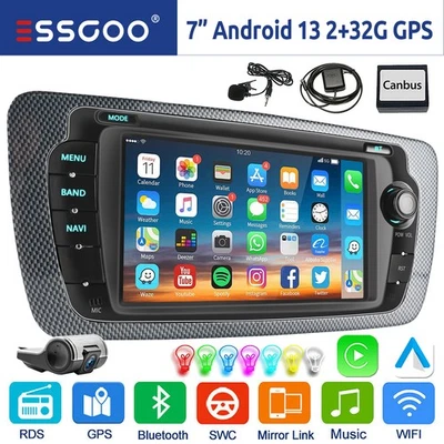 Für Seat Ibiza IV 6J 2009-13 DVR Android 14 Carplay Autoradio GPS Navi RDS WIFI - Bild 1 von 4