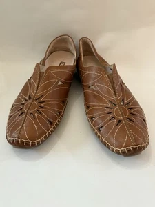 Pikolinos Jerez Zapatos Mujer 8 - 8.5 / EU 39 Hojas Mocasín Cuero Sin Cordones - Imagen 1 de 8