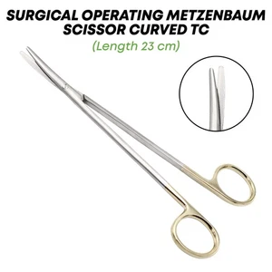Metzenbaum Scissors Curved 23 cm TC Stainless Steel Surgical Instruments German - Picture 1 of 2