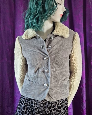 Kate Moss for Topshop Suede & Sheepskin Jacket - Image 1 of 4