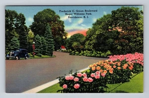 Providence RI- Rhode Island, Frederick C Green Boulevard, Vintage Postcard - Picture 1 of 2