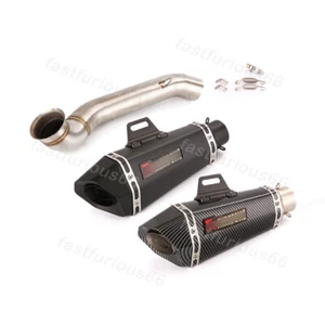 51MM Mid Exhaust Tips Middle Pipe Muffler DB Killer Modified for Duke 690 12-18 - Picture 1 of 13