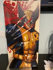 WOLVERINE Logan MARVEL Comic BOOK movie X-MEN Cargill POP ART Painting OOAK EPIC - Picture 1 of 10