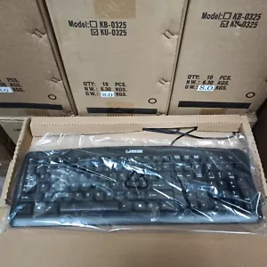 10 Units NCS USB Wired Keyboard KU-0325 Black - Picture 1 of 5