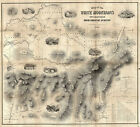 1859 Railway Map Of Routes To The White Mountains New Hampshire Poster 11'x12' 