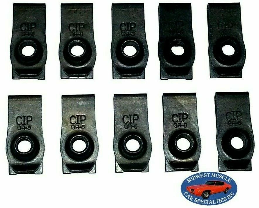 Корпус NOSR GM рама крыла решетка клапан 1/4-20 болт U зажим панель J гайка 10 шт. C - Изображение 1 из 4