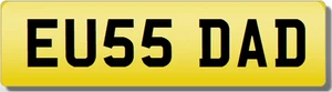 EU EUS  DADDY DAD FATHER  PRESENT  Private Cherished Registration Number Plate - Picture 1 of 1