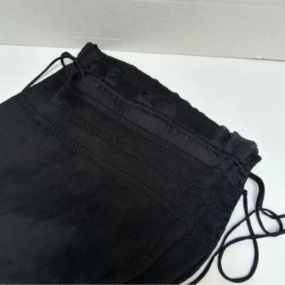 Rachel Zoe Black Polyester Pleated Dress Drawstring Adjustable Sides size Small - Image 1 of 4