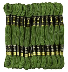 Anchor Threads Stranded Cotton Hand Cross Stitch Sewing Embroidery Floss Green - Picture 1 of 7