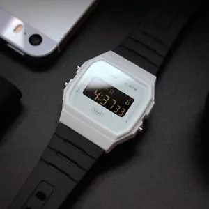Custom Casio F-91W "Panda" mod || Black & white digital sports alarm chrono - Picture 1 of 11