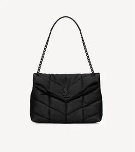Saint Laurent Loulou Puffer - Medium Size, Iconic Black On Black, Mint Condition - Picture 1 of 16