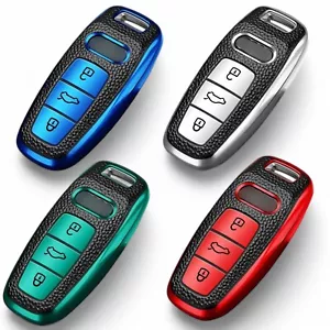 Car Key Fob Cover Case Shell for Audi A6 A7 A8 C8 Q5 Q7 Q8 D5 E-Tron 2019 2020 - Picture 1 of 6