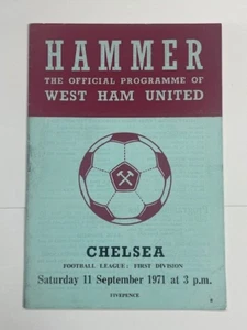 West Ham United V Chelsea 1971/72 11-09-1971 división 1 - Imagen 1 de 1