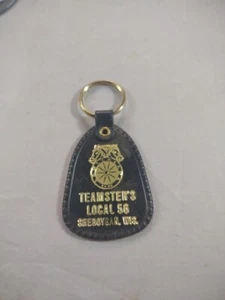 Vintage Hartplastik Teamsters Local 56 Sheboygan Wisconsin Schlüsselanhänger Schlüssel Flop - Bild 1 von 2